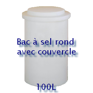 Bac à sel rond avec couvercle 100L Bac à sel rond avec couvercle 100L
