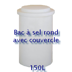 Bac à sel rond avec couvercle 150L Bac à sel rond avec couvercle 150L