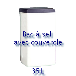 Bac à sel carré avec couvercle 35L Bac à sel carré avec couvercle 35L