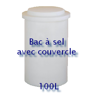 Bac à sel rond avec couvercle 100L Bac à sel rond avec couvercle 100L